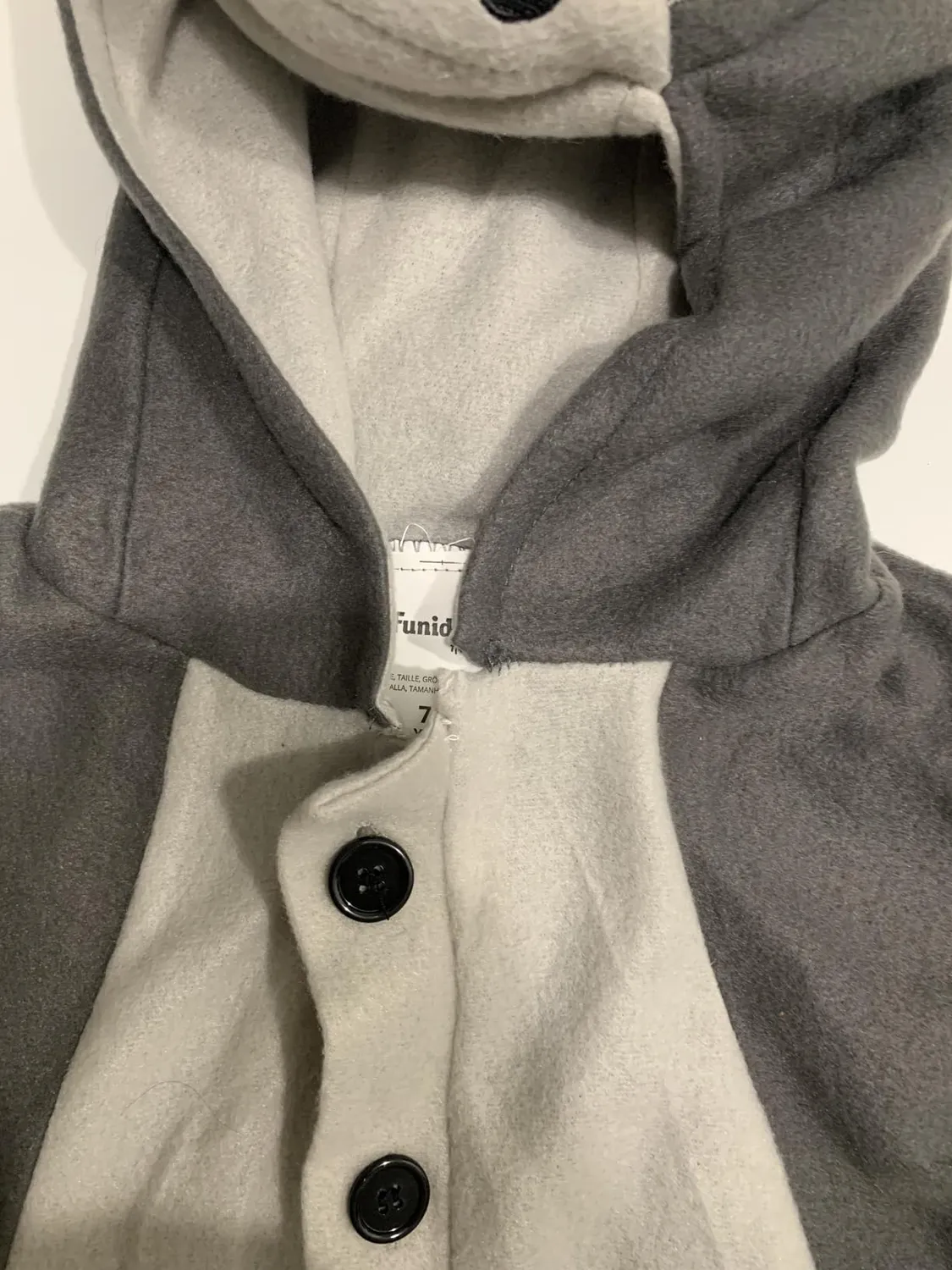 Funidelia asino costume onesie bambino 10-12 anni grigio