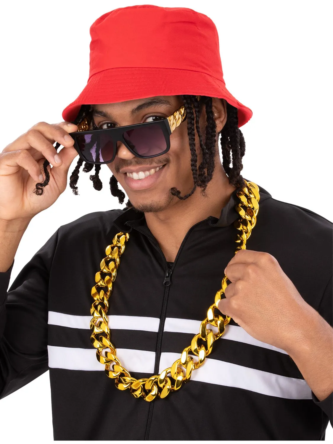 Smiffys 90s Hip Hop Kit travestimento rosso 3 pezzi