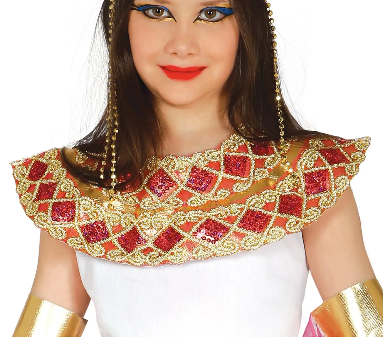 Guirca Egiziana costume bambina 10-12 anni bianco oro