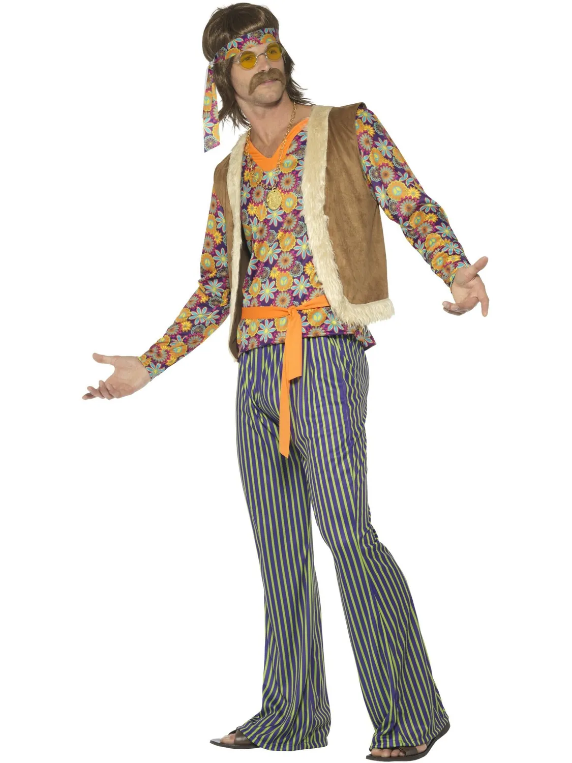 Smiffys 60s Singer costume uomo multicolore 5 pezzi
