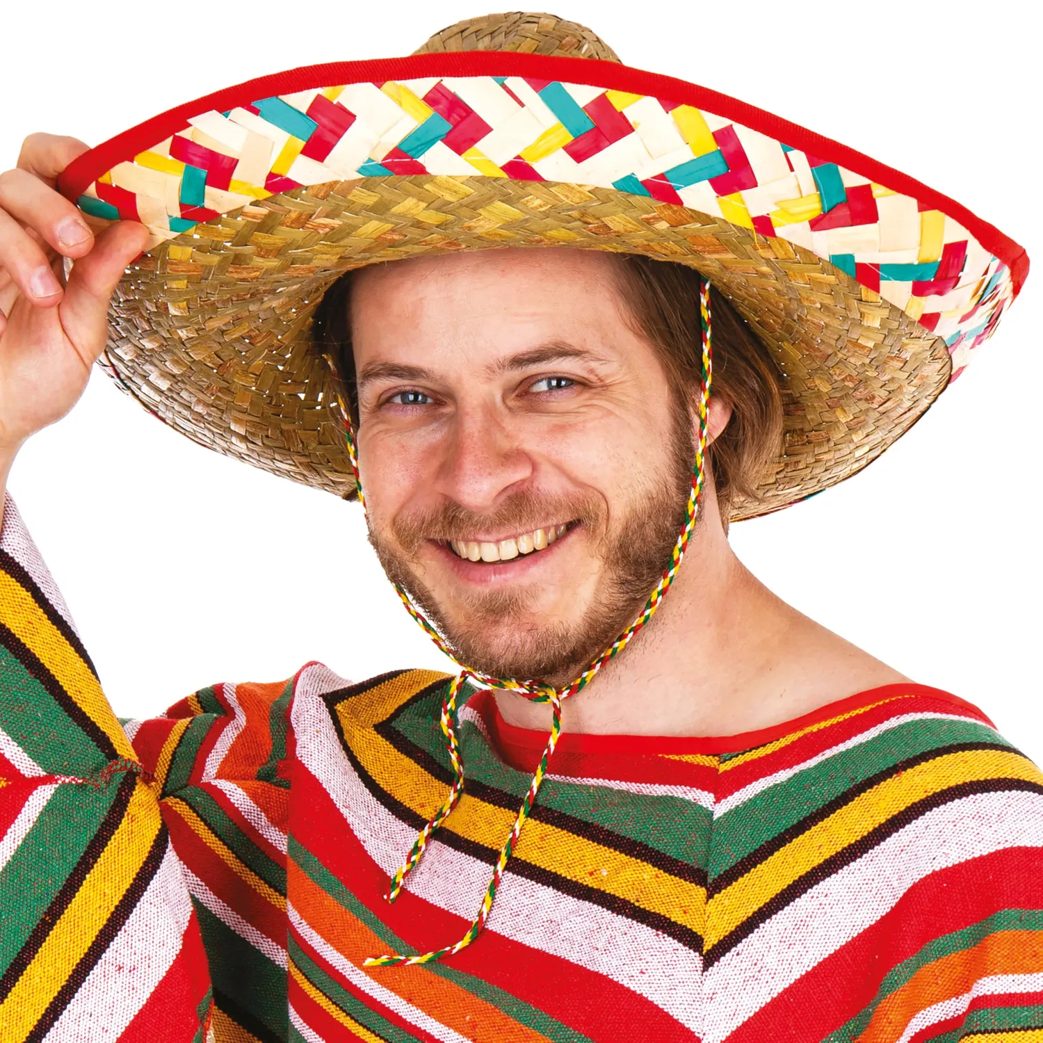 P'tit Clown 95417 Sombrero Cappello Paglia Adulto Multicolore
