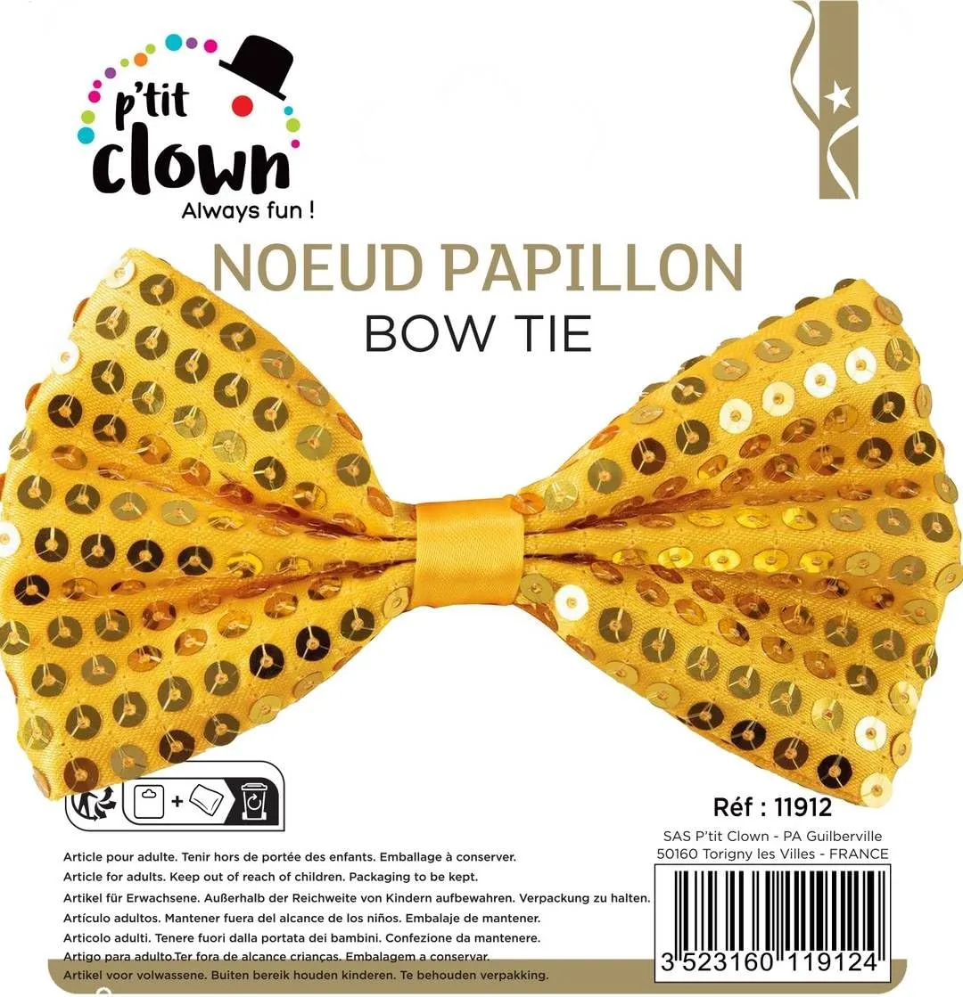 P'tit Clown 11915 papillon paillette oro elegante
