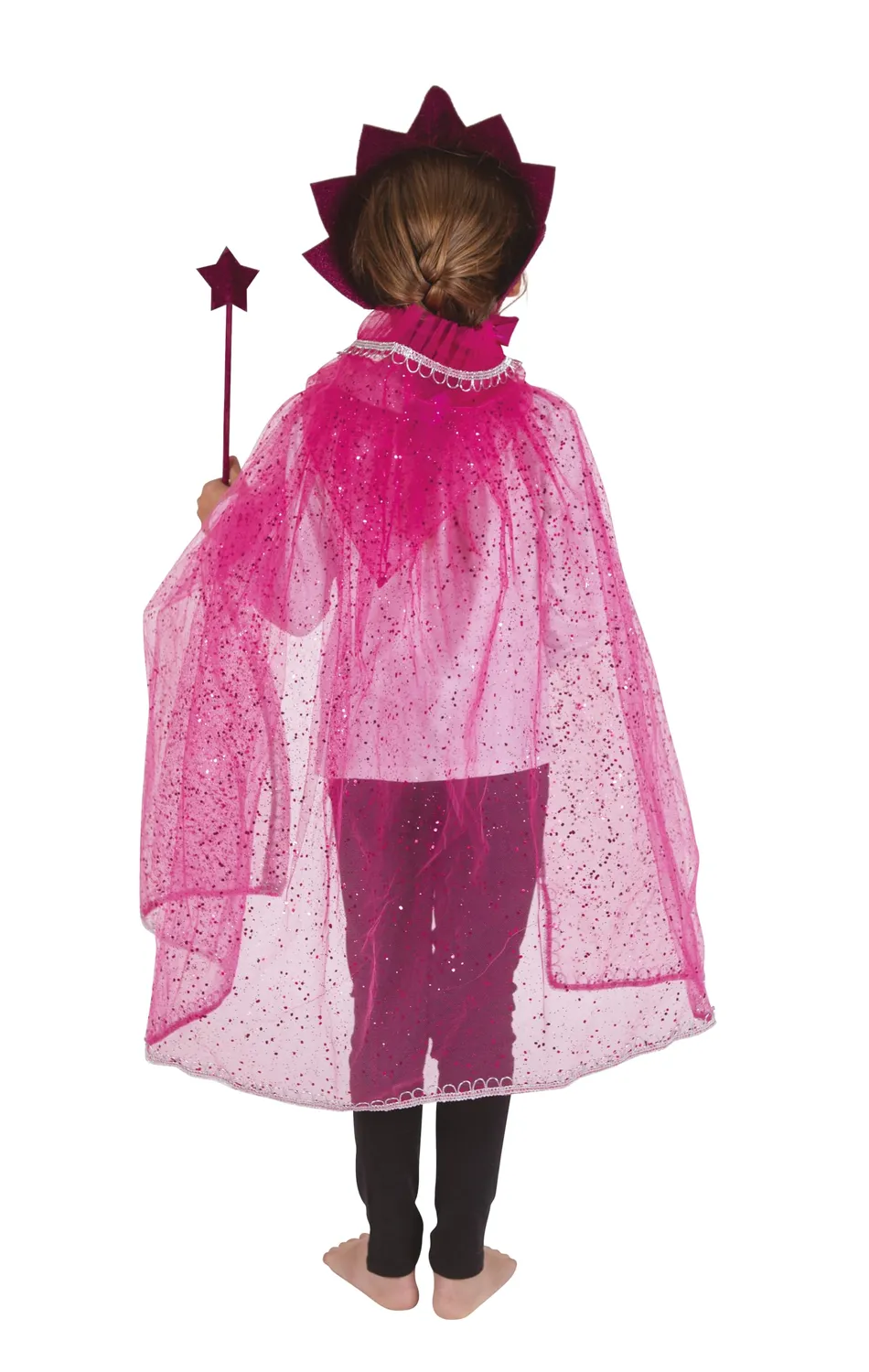 P'tit Clown set principessa bambina rosa paillettes taglia unica