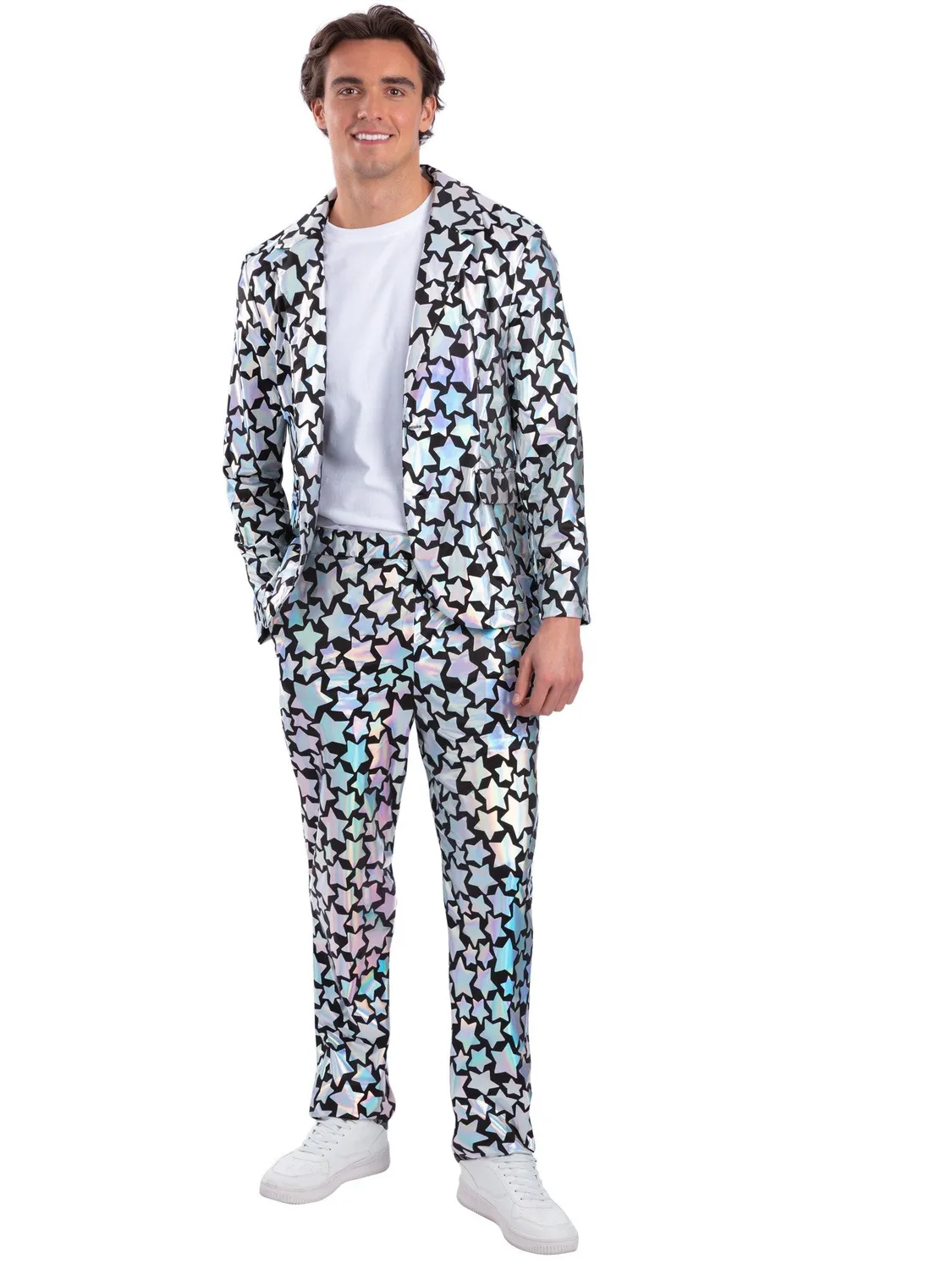 Smiffys Star Gazer giacca uomo olografica stelle M-XL