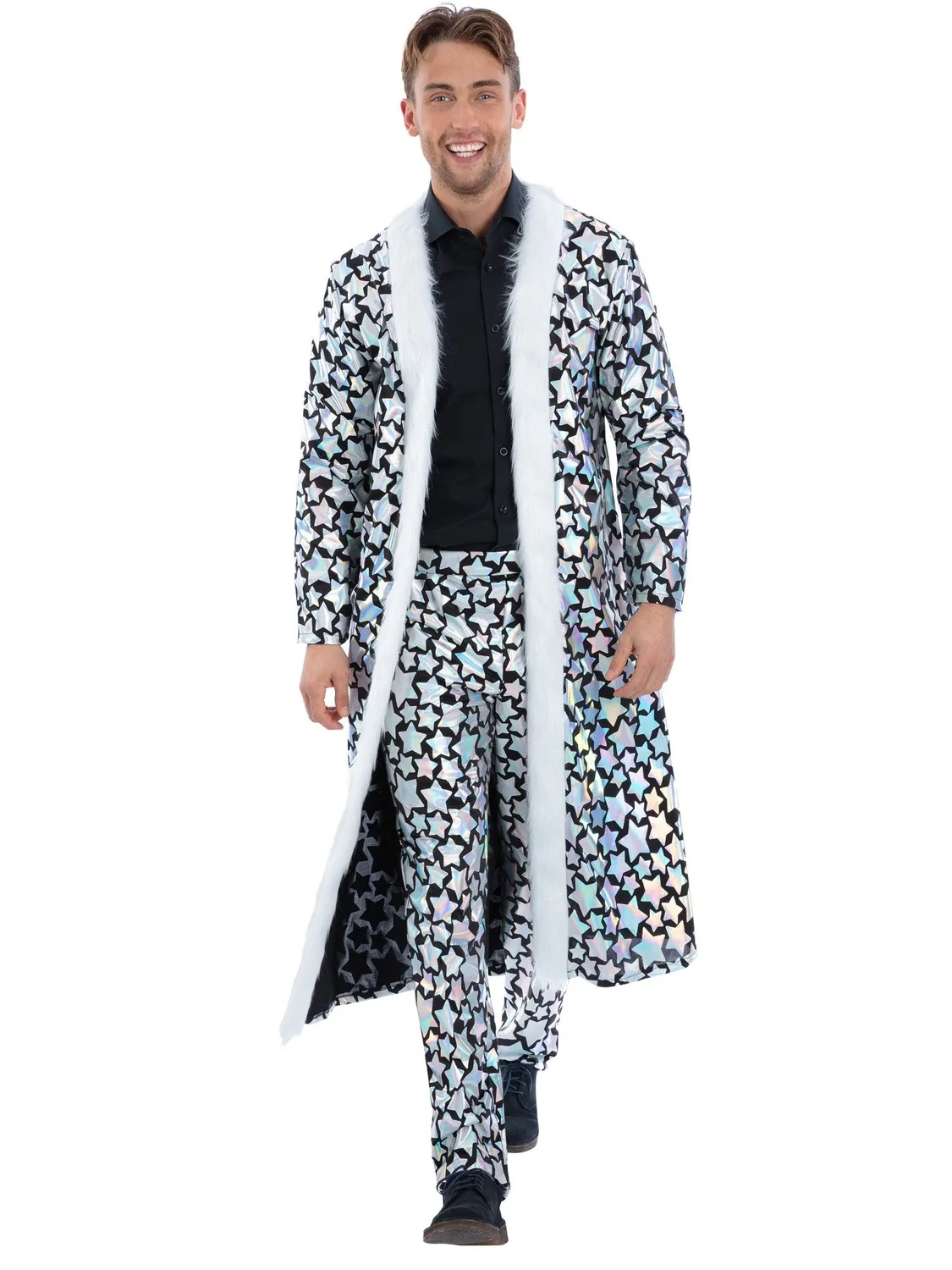 Smiffys Star Gazer cappotto olografico stelle unisex