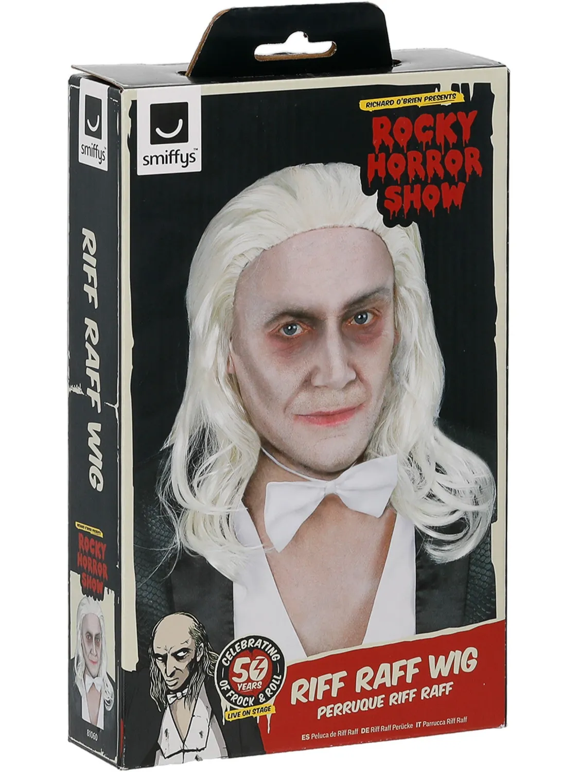 Smiffys Rocky Horror Riff Raff parrucca bionda platino