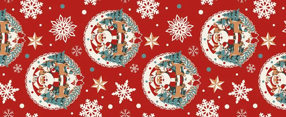 Fiestas Guirca Runner Natalizio Babbo Natale Rosso 28x300 cm