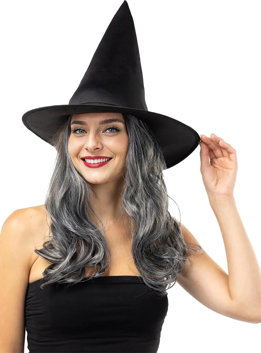 Funidelia Parrucca da Strega Donna Nera Halloween