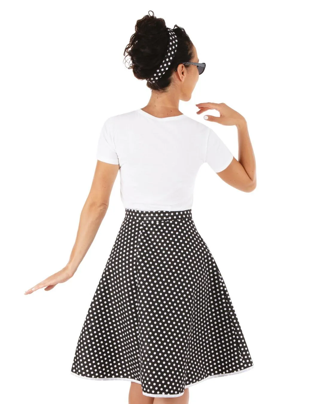 P'tit Clown Re22692 costume anni '50 nero adulto