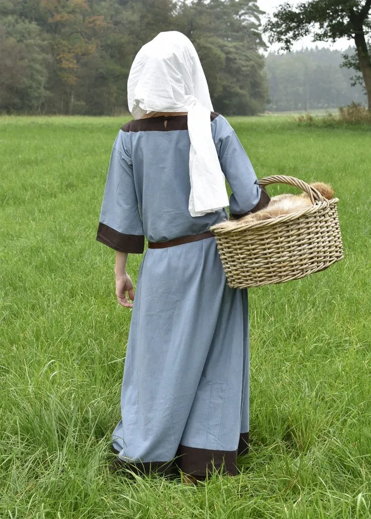 La Bottega di Merlino Abito Gudrun blu-grigio vestito medievale
