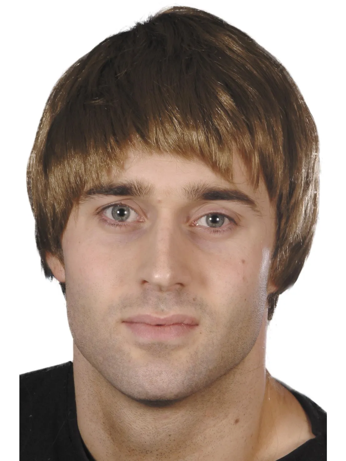 Smiffys Guy Parrucca Uomo Corta Nera Capelli Veri Effetto