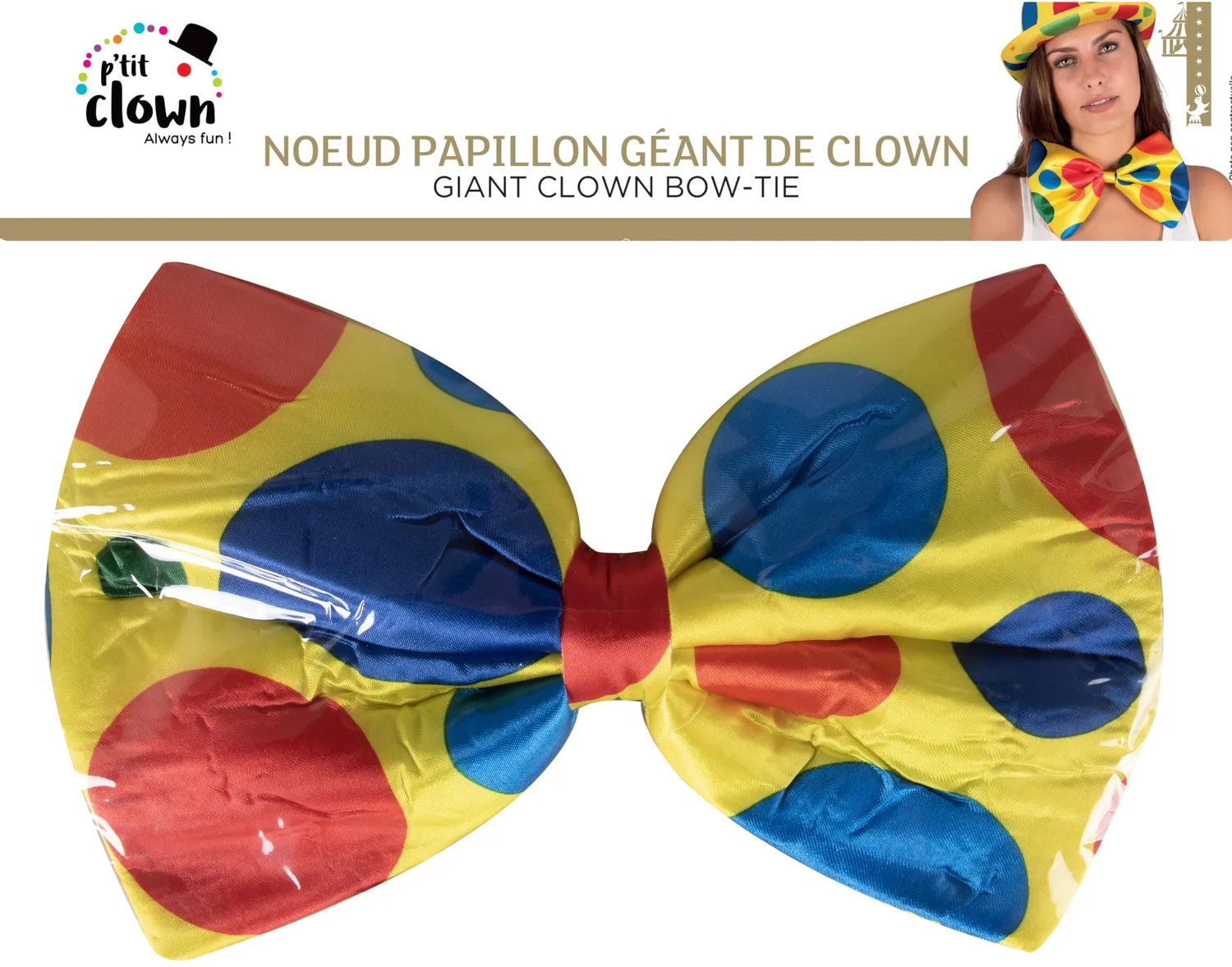 P'tit Clown papillon gigante clown accessorio