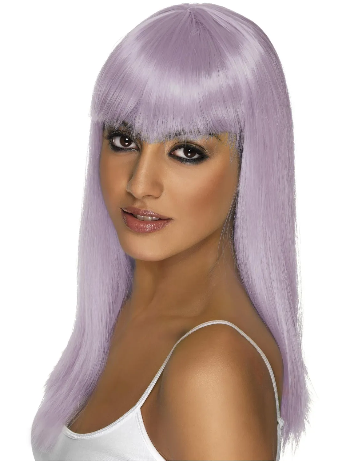 Smiffys Glamourama parrucca bionda lunga con frangia