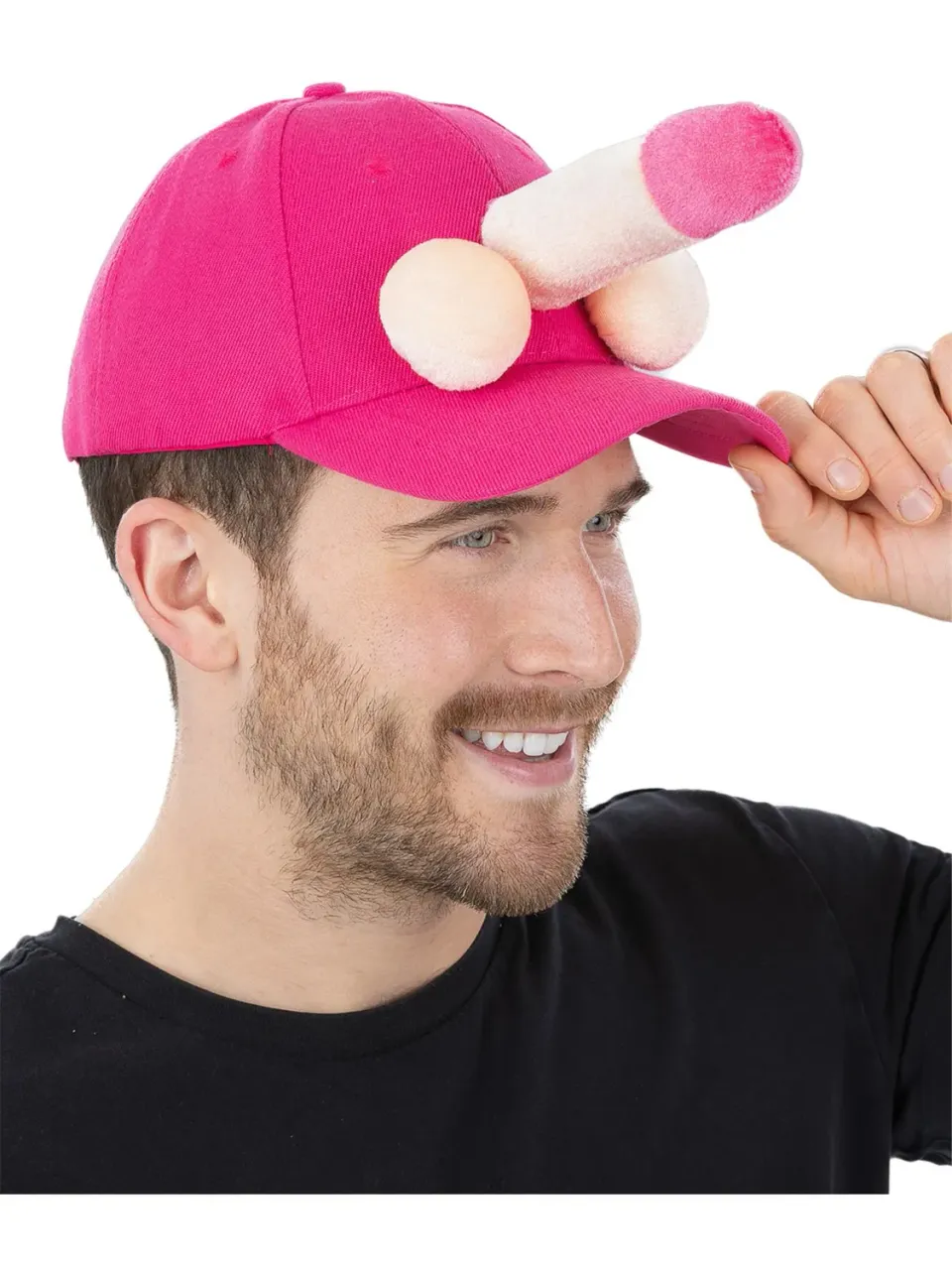Smiffys Willy Peaked Cap cappello rosa con scherzo per adulti