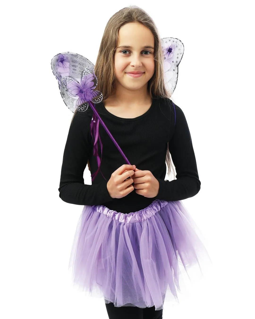 P'tit Clown 80240 set farfalla viola tutu ali bacchetta