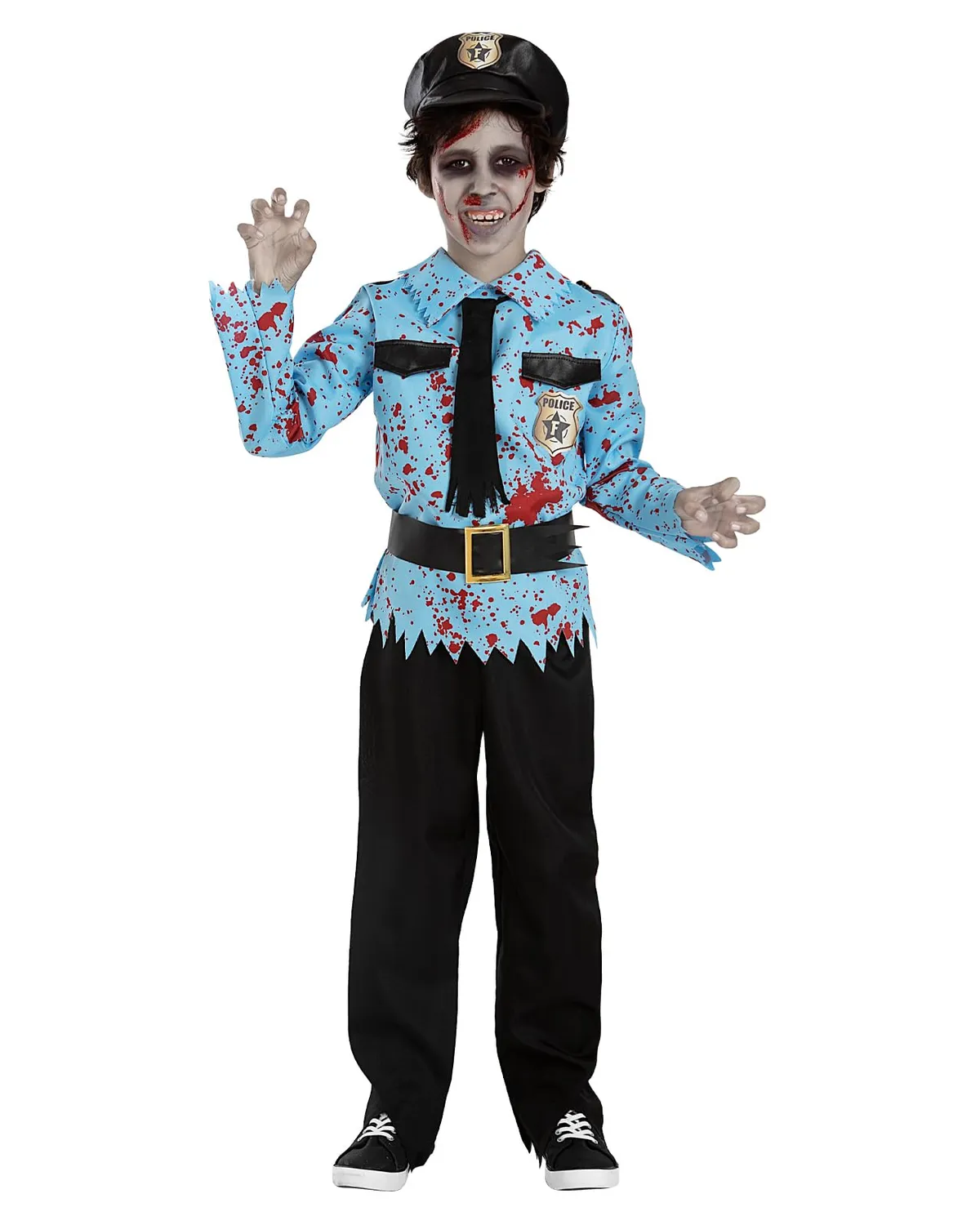 Funidelia Poliziotto Zombie costume bambino 3-4 anni con accessori nero