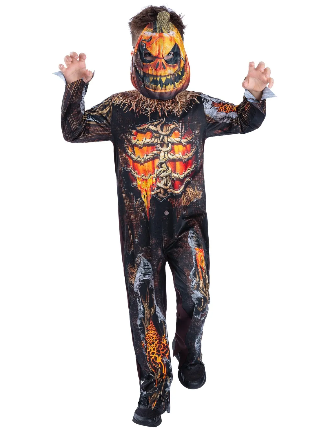 Smiffys Evil Pumpkin costume zucca bimbo con maschera