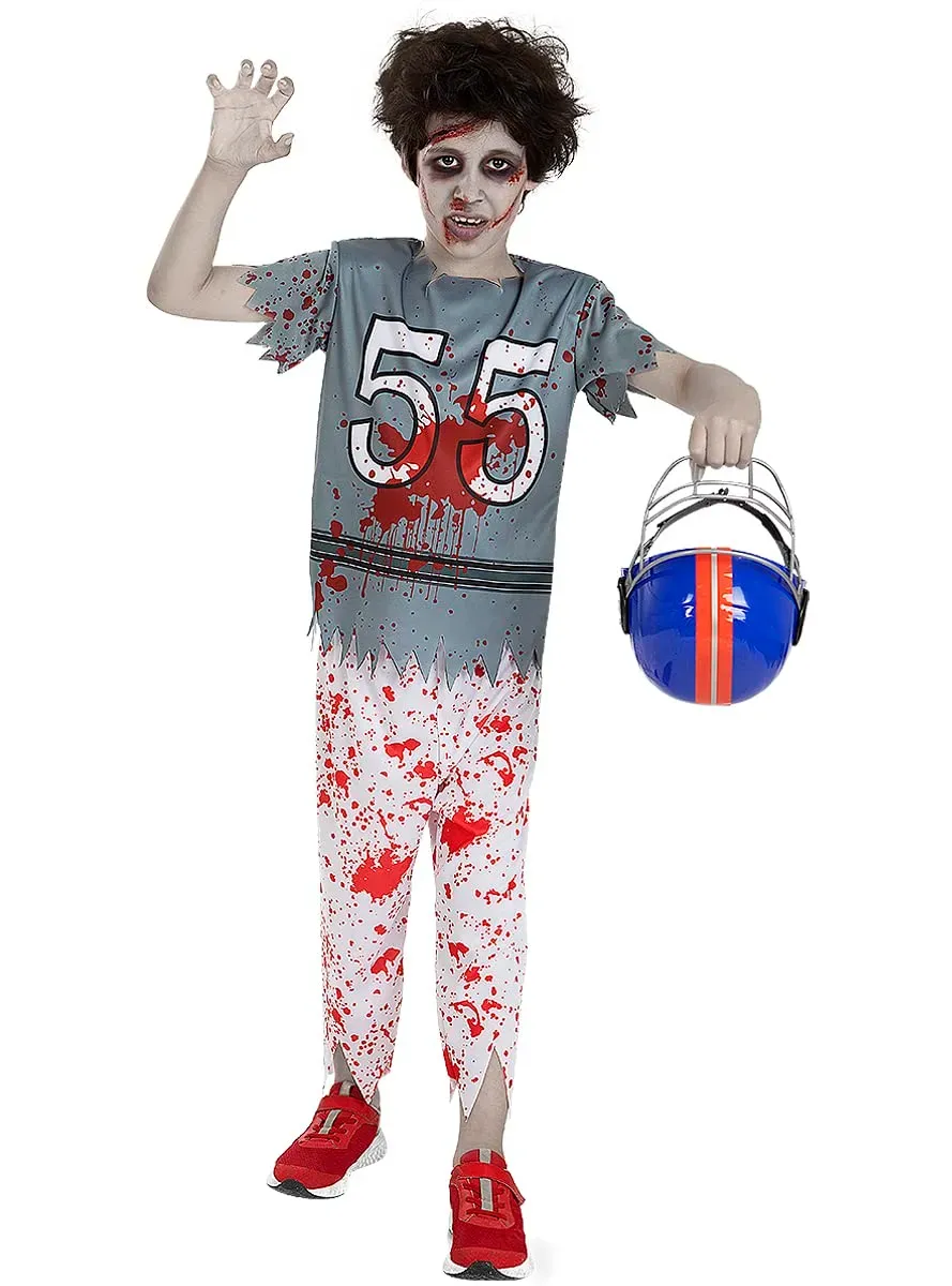 Funidelia Zombie Costume Rugbista Bambino Azzurro 3-4 Anni