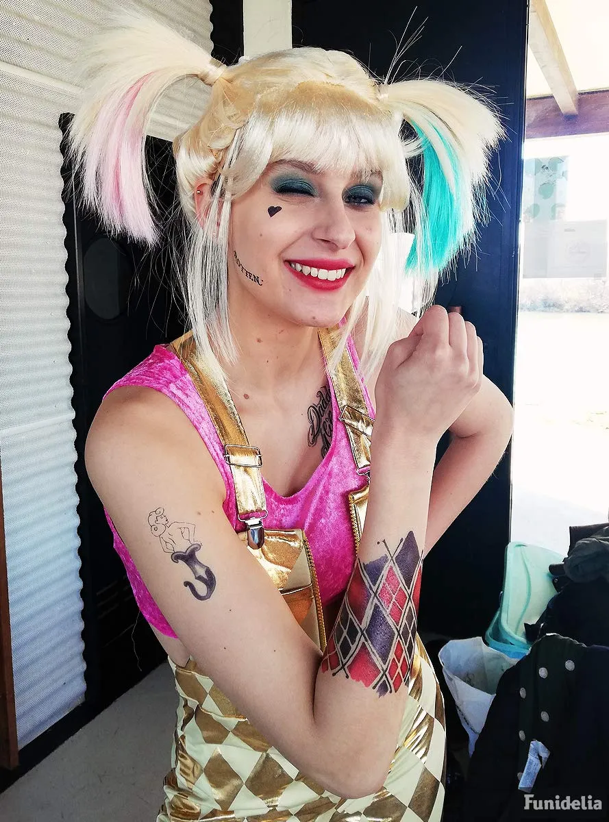 Funidelia Suicide Squad Tatuaggi Harley Quinn Nero