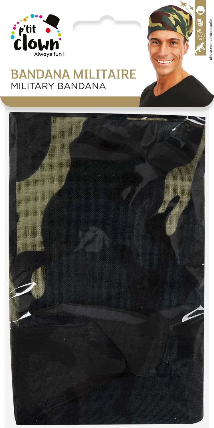 P'tit Clown 29185 costume militare cachi adulto