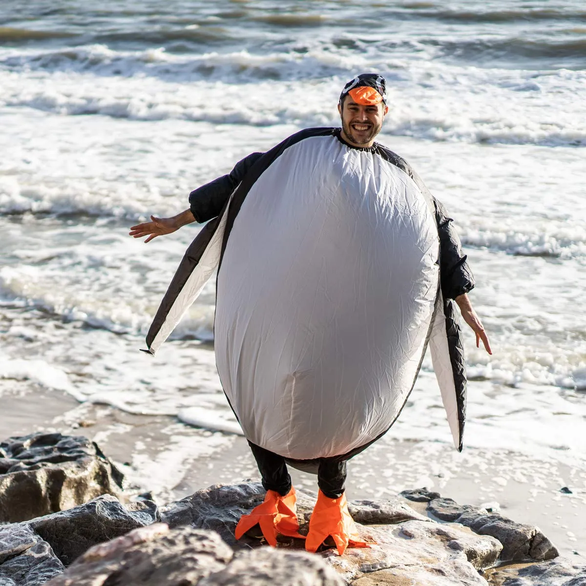 Bodysocks Pinguino Costume Gonfiabile Adulto con Accessori