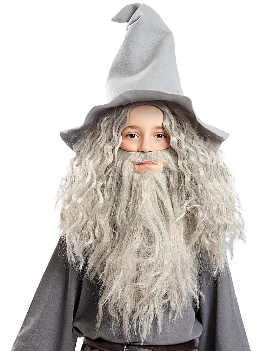 Funidelia Il Signore degli Anelli Gandalf parrucca con barba multicolore