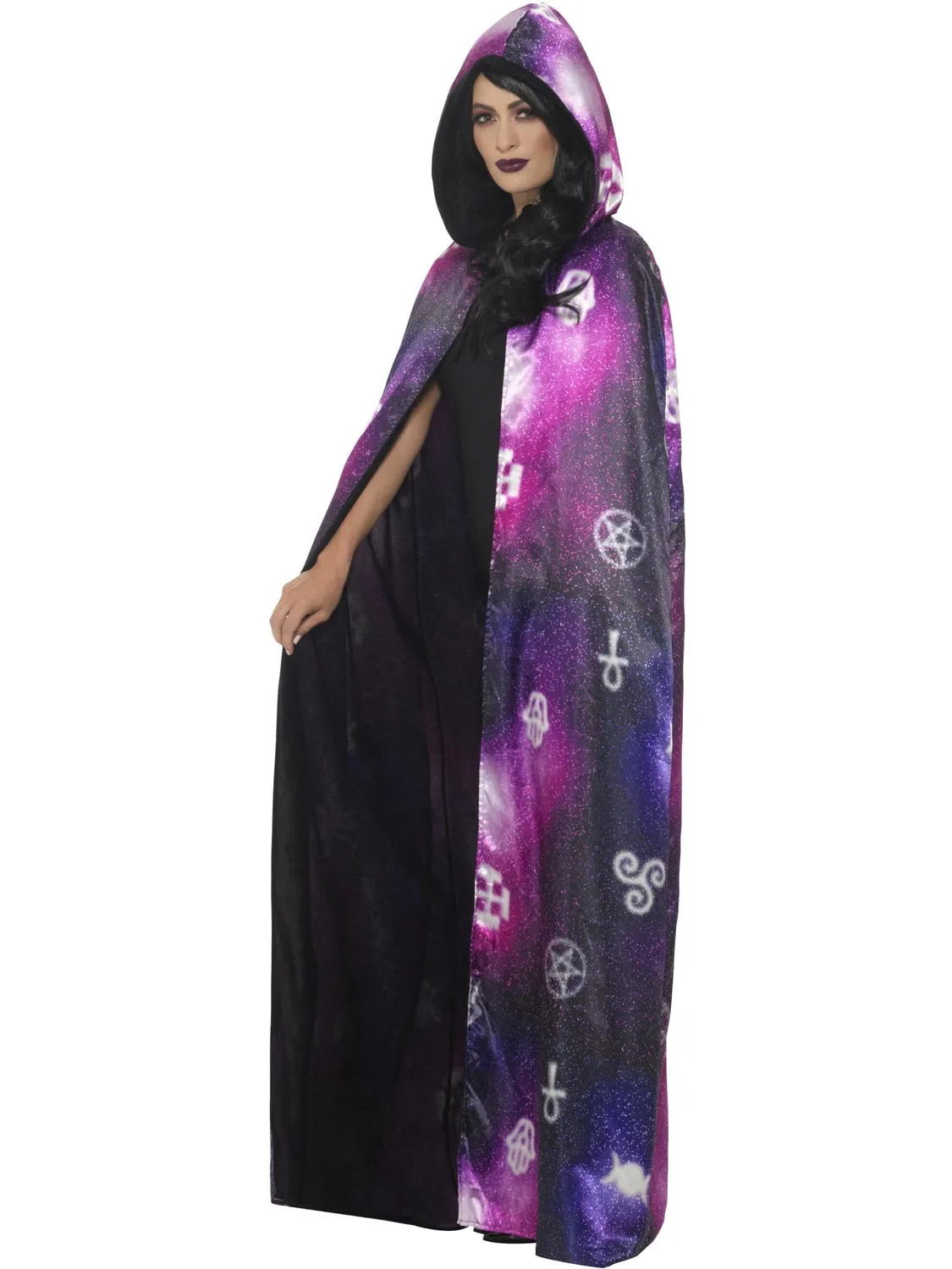 Smiffys Deluxe Reversible Galaxy Ouija mantello adulto