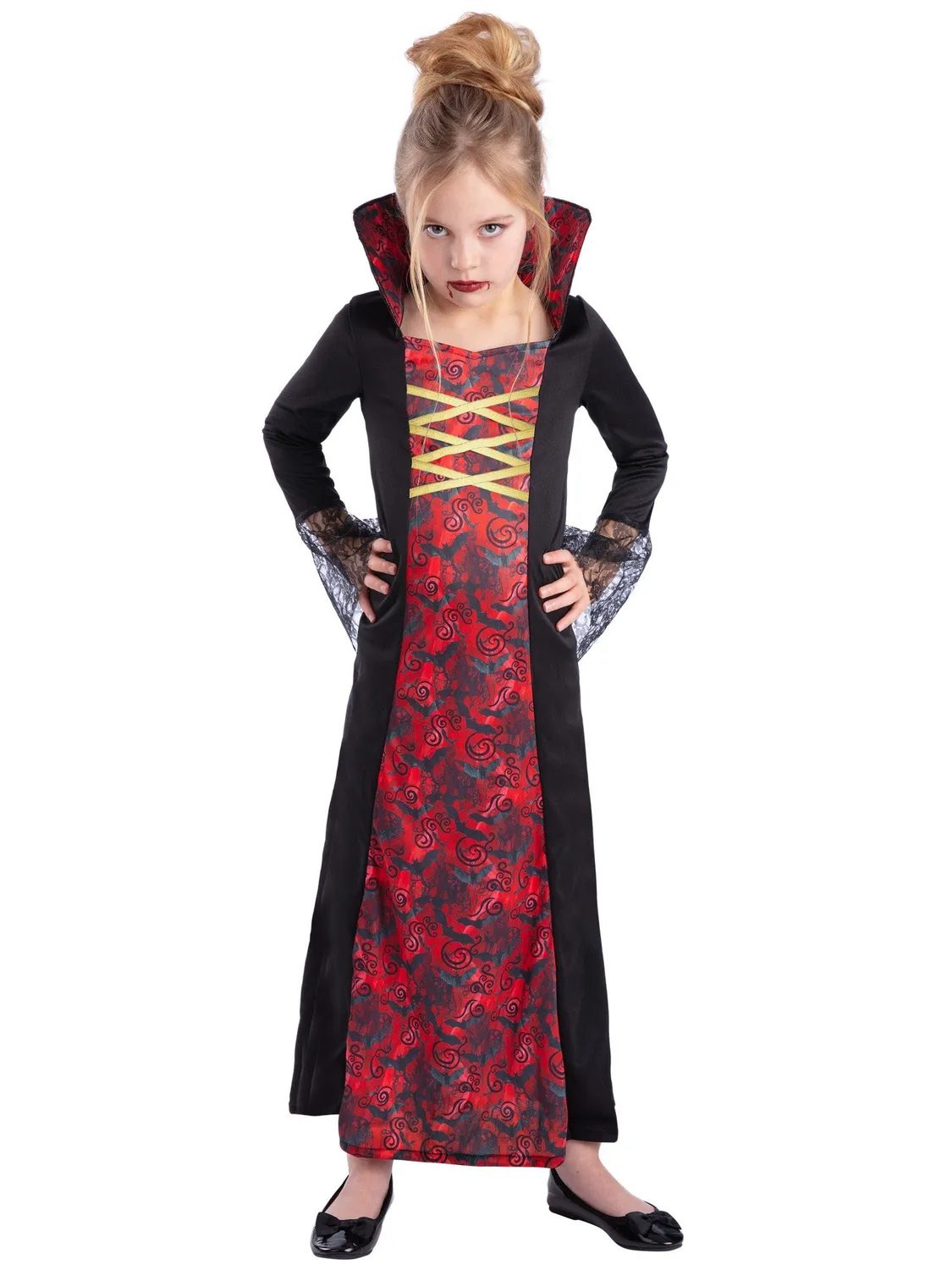Smiffys Vampiress costume vampira nero 7-9 anni