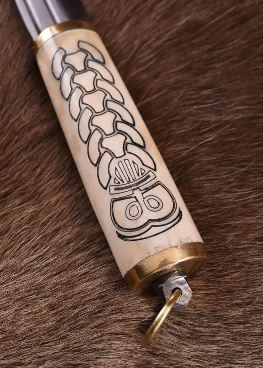 La Bottega di Merlino Seax vichingo osso pugnale scenico 21 cm