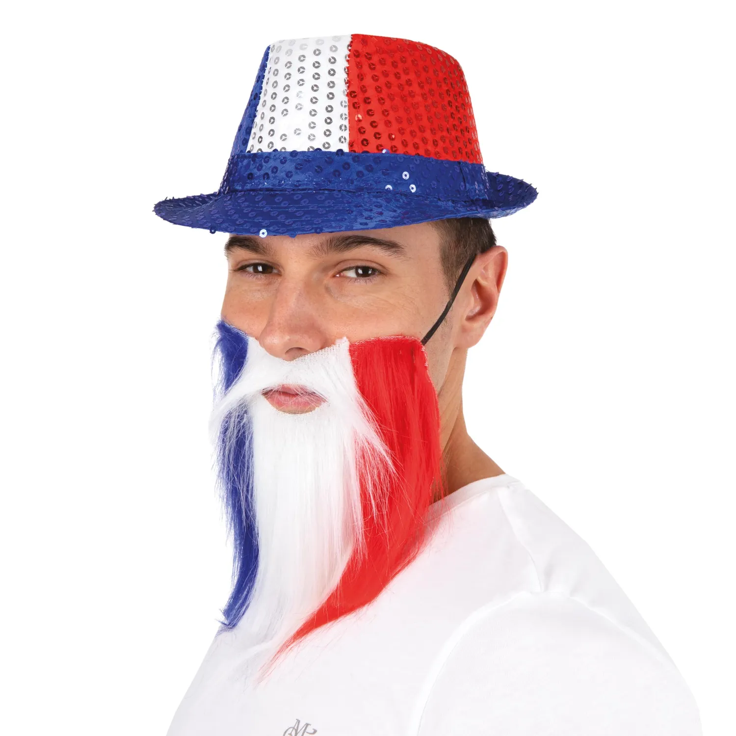 P'tit Clown Borsalino con Paillettes cappello Francia tricolore