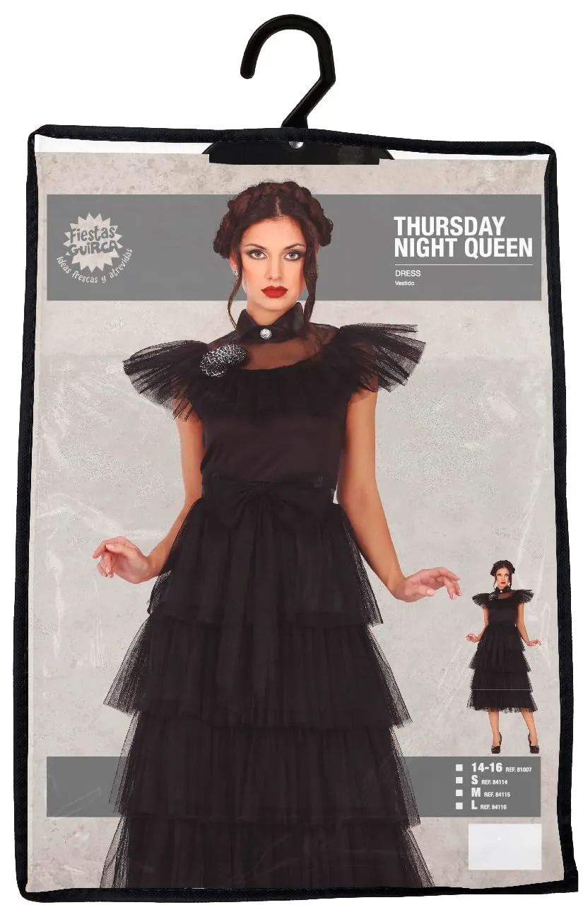 Fiestas Guirca Regina Notte costume 14-16 anni nero