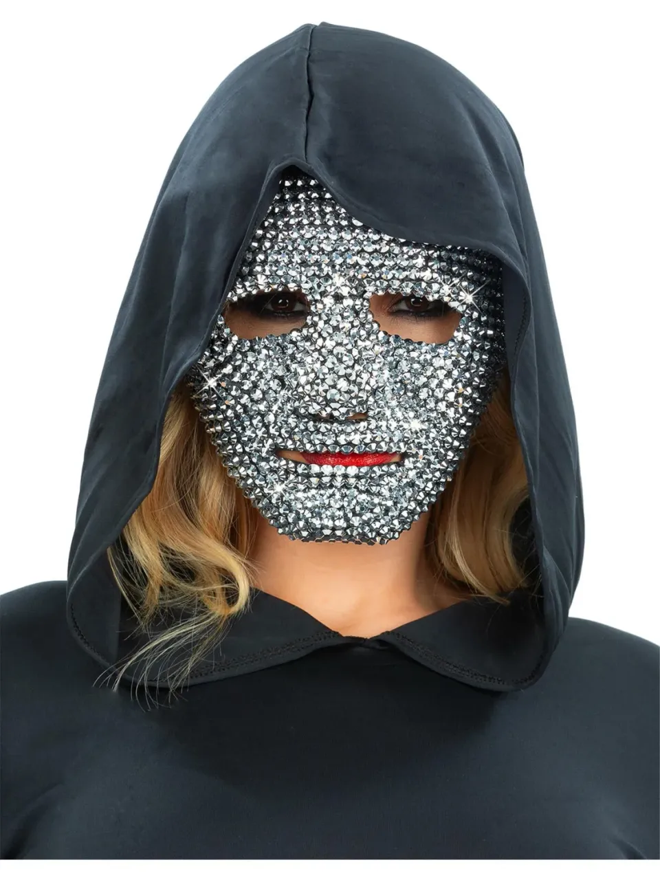 Smiffys maschera robot argentata con gioielli adulto