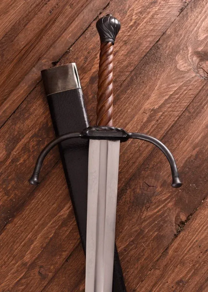 La Bottega di Merlino Spada Medievale a 2 Mani 122 cm EN45