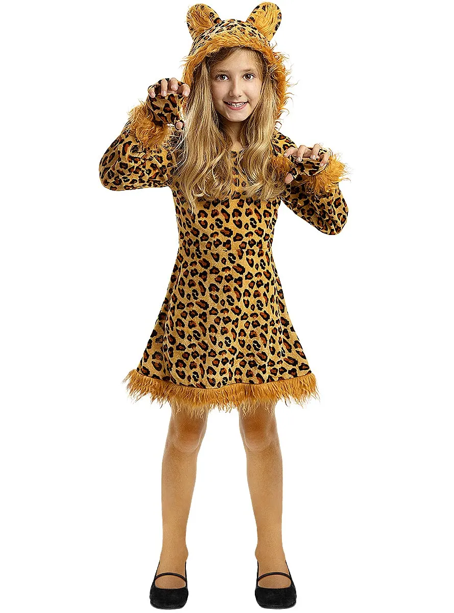 Funidelia Leopardo costume bambina 7-9 anni multicolore