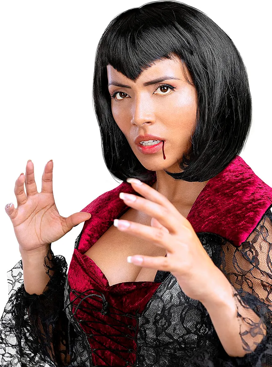 Funidelia Vampiressa parrucca donna nera Halloween