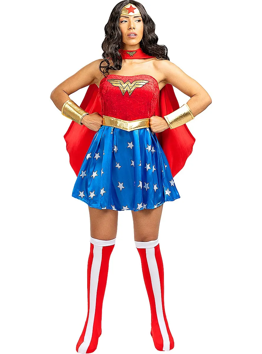 Funidelia Wonder Woman parrucca donna nera ufficiale DC