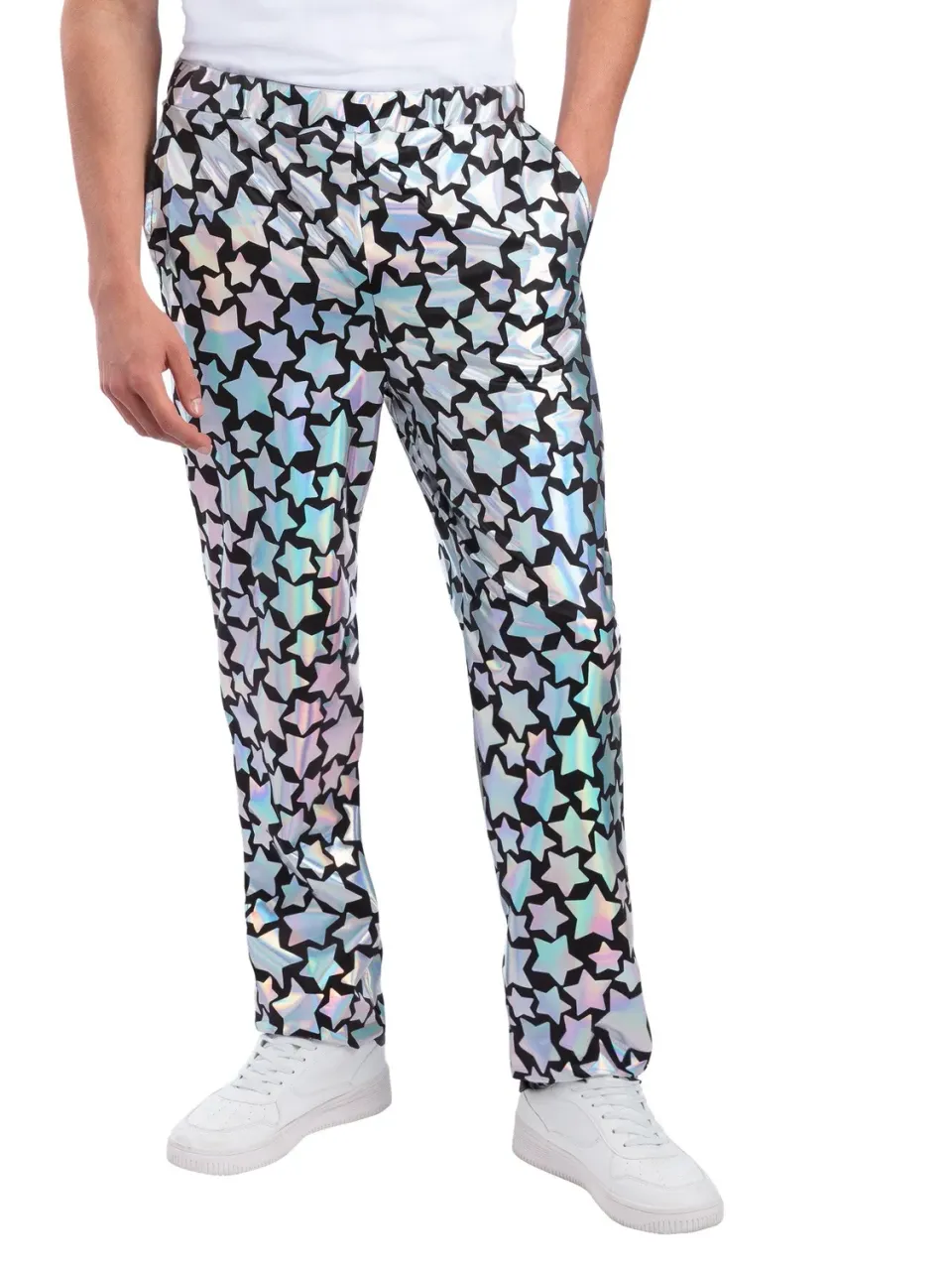 Smiffys Star Gazer pantaloni olografici stelle M