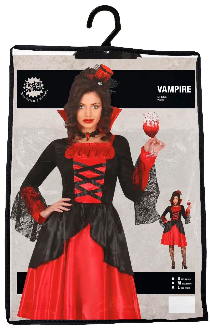Guirca Costume Vampiro Sanguinario Donna S Rosso