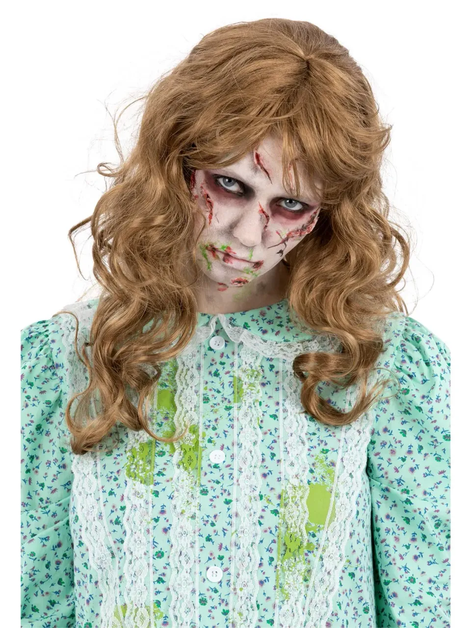 Smiffys Exorcist Regan parrucca donna castana horror