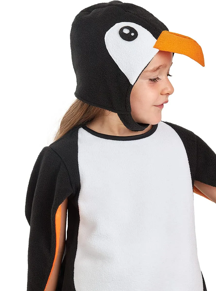 Funidelia Pinguino Peluche Costume Bambino 5-6 Anni Nero