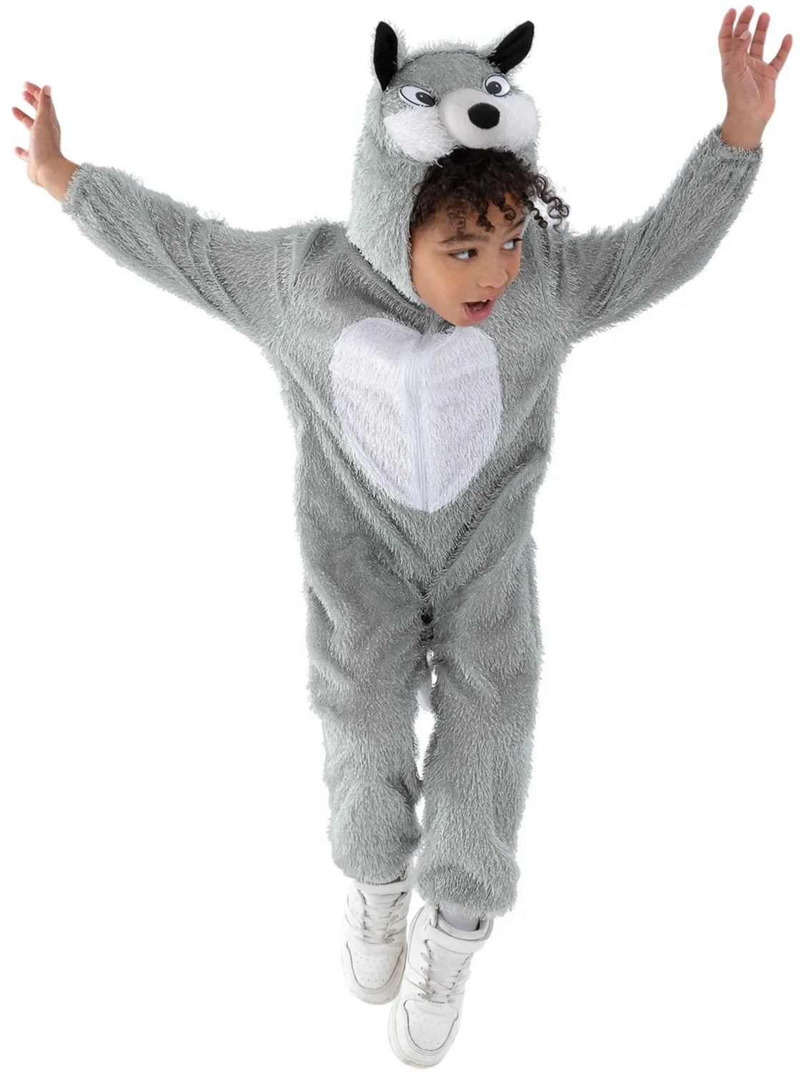 Smiffys Wolf costume bambino lupo grigio 4-6 anni