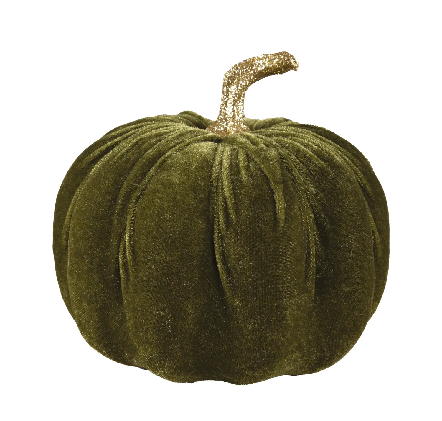 P'tit Clown zucca decorativa velluto oro 16 cm elegante