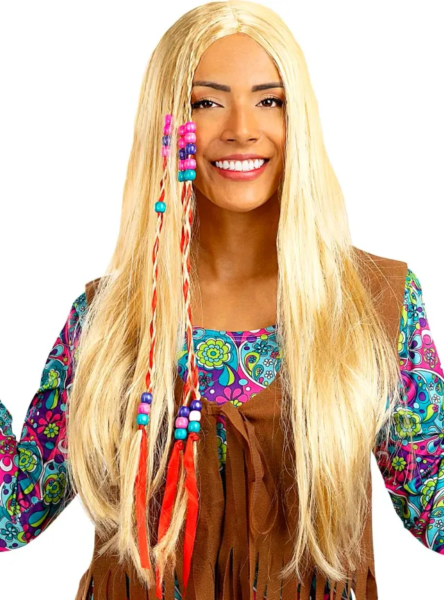 Funidelia Hippie Parrucca Bionda Adulto Anni 60