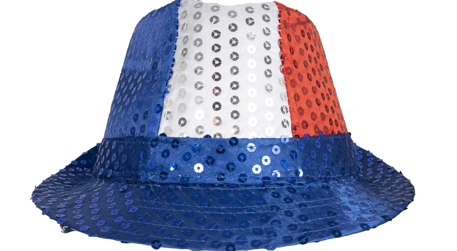 P'tit Clown Borsalino con Paillettes cappello Francia tricolore