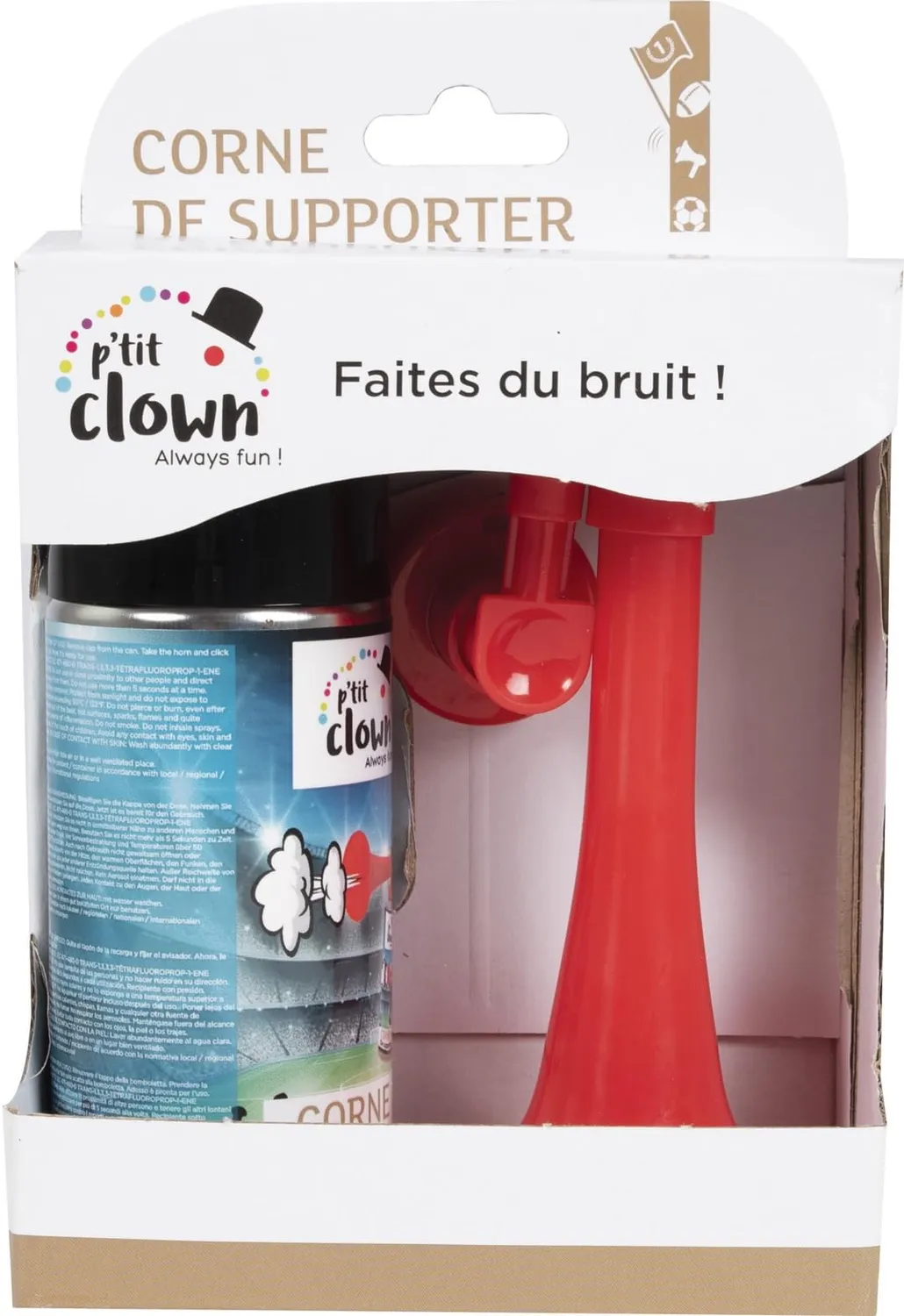 P'tit Clown Corno da Stadio Tifoso Rosso 100 ml
