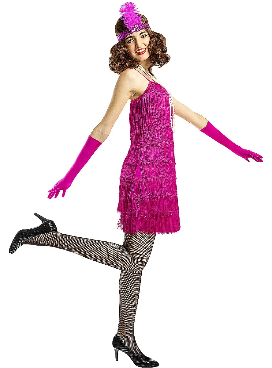 Funidelia Charleston Costume Donna Rosa Anni 20 Frange