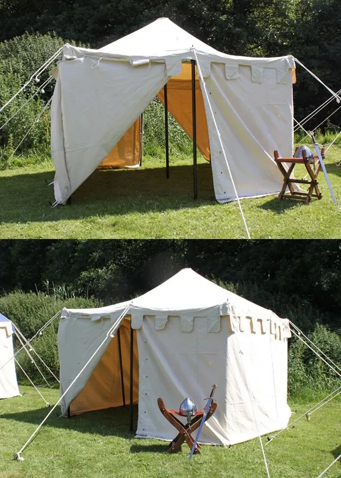 La Bottega di Merlino Herold tenda medievale 4x4 m cotone