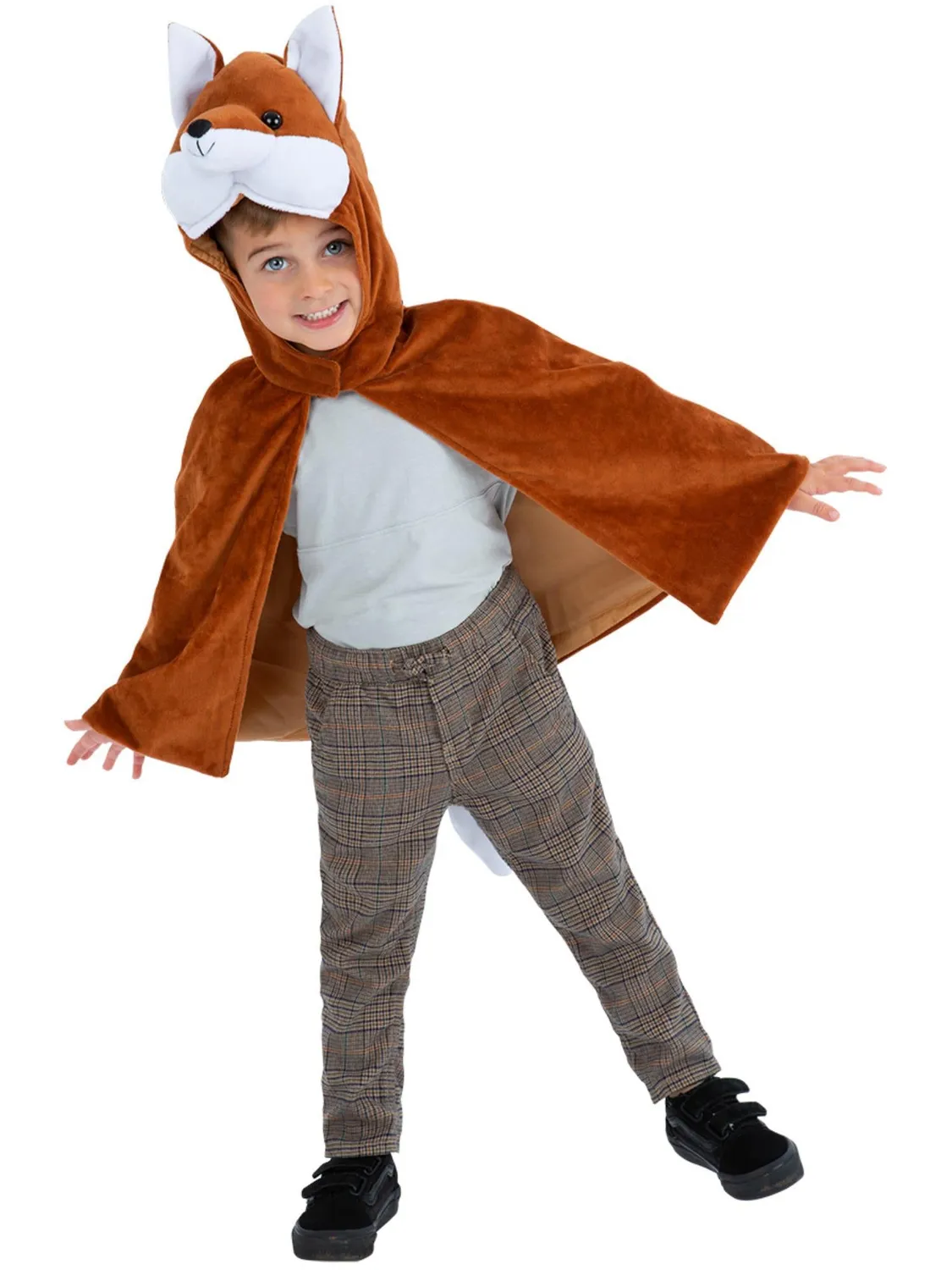 Smiffys Volpe Mantello Bambini 4-7 Anni Peluche