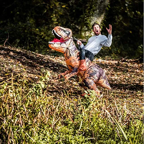 Bodysocks Dinosauro T-Rex Costume Gonfiabile Adulto Cavalcabile