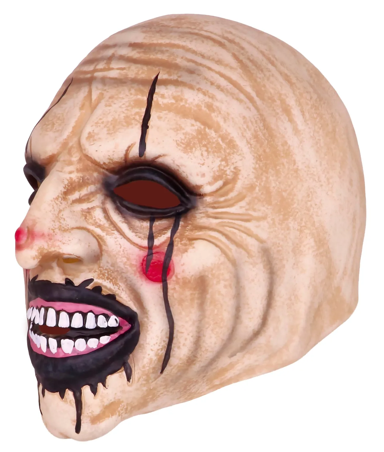 Fiestas Guirca Maschera Clown Adulto bianco rosso nero Halloween